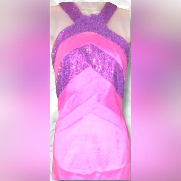 Vintage "Let's Fashion" Women's Full Length Maxi Formal Halter Neck Dress - Picture 3 of 3